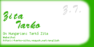 zita tarko business card